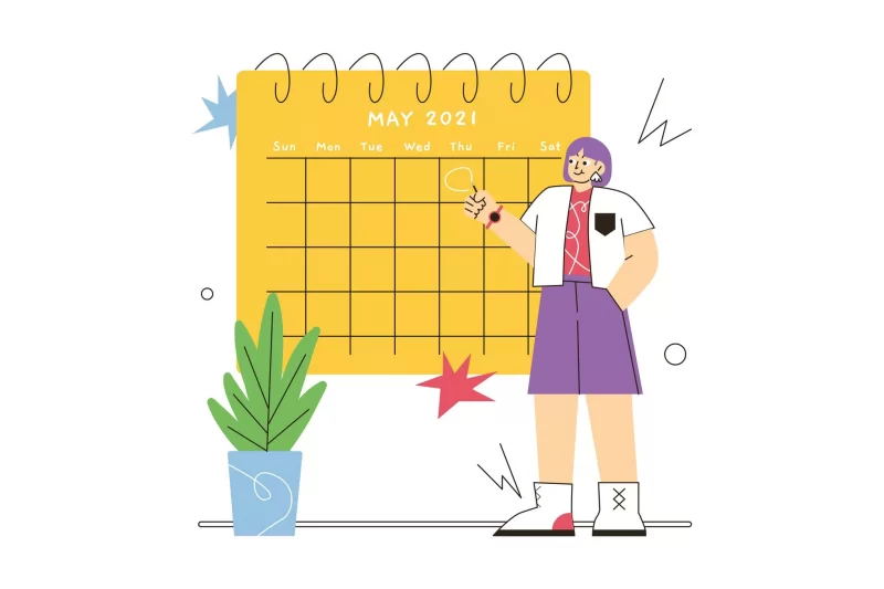 The Woman Creates a to do List Illustration