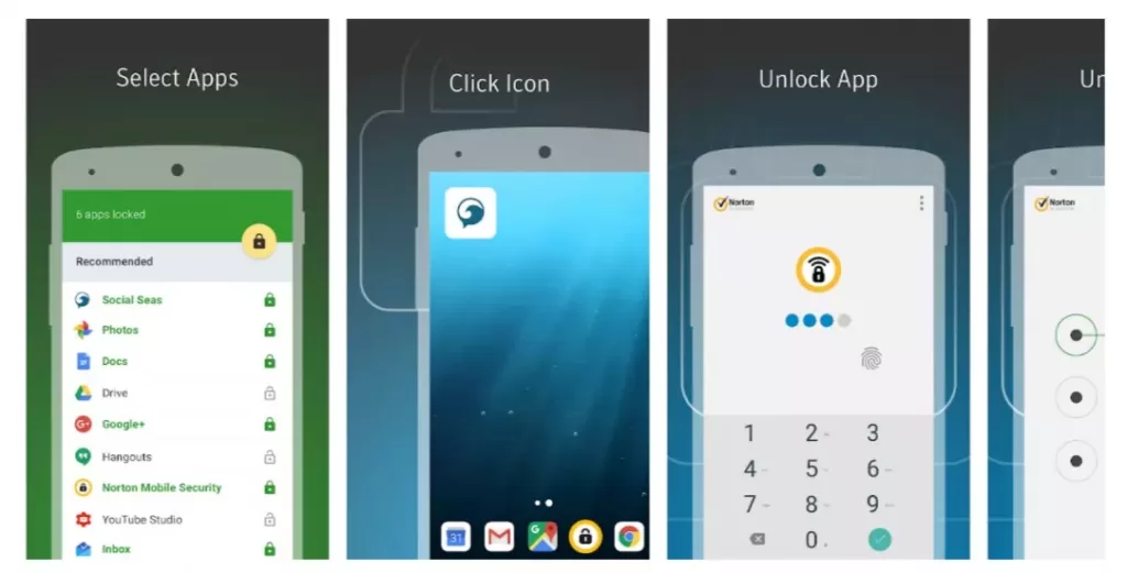 Image showing features of Norton app