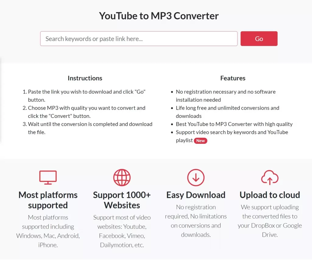 Video to MP3 converter websites