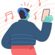 boy listening music