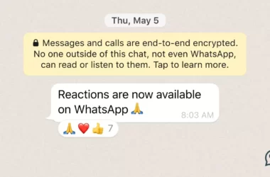 Whatsapp message reactions