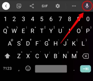 Image showing the gboard voice typing