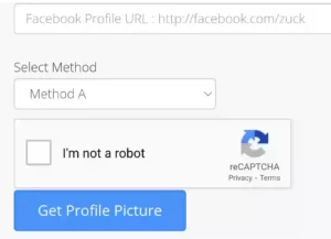 Image showing that downloading guarded profile picture on facebook
