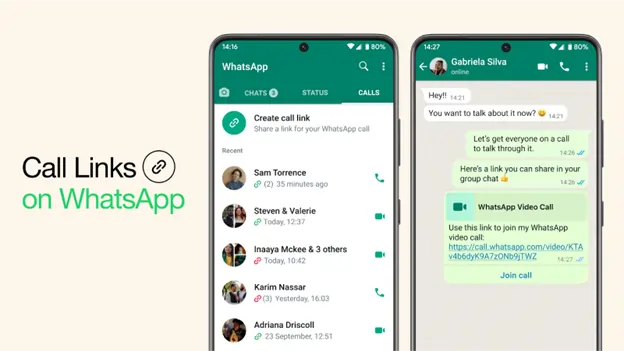 Whatsapp create link feature
