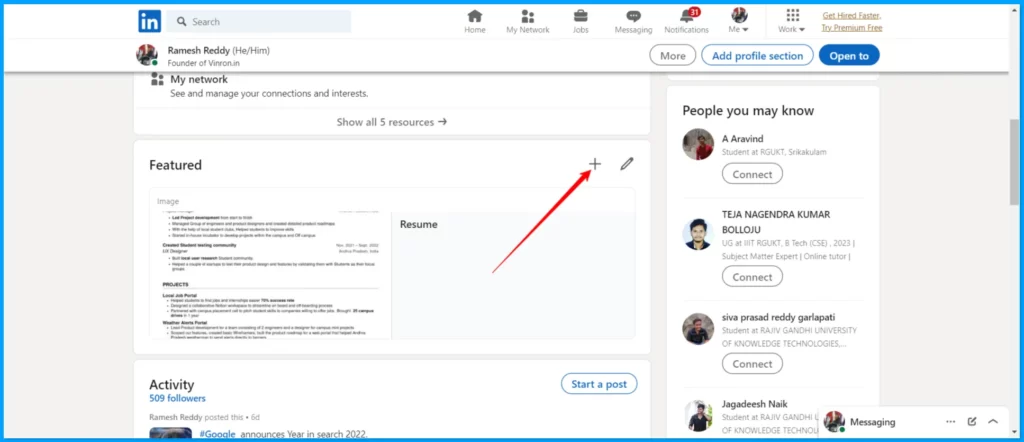 how to upload resume in linkedin from mobile